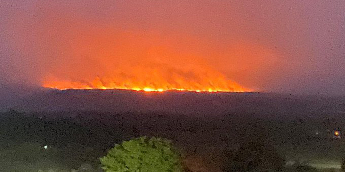Incendio en la Serranía de La Macarena que afecta el sector de Caño Cristales.