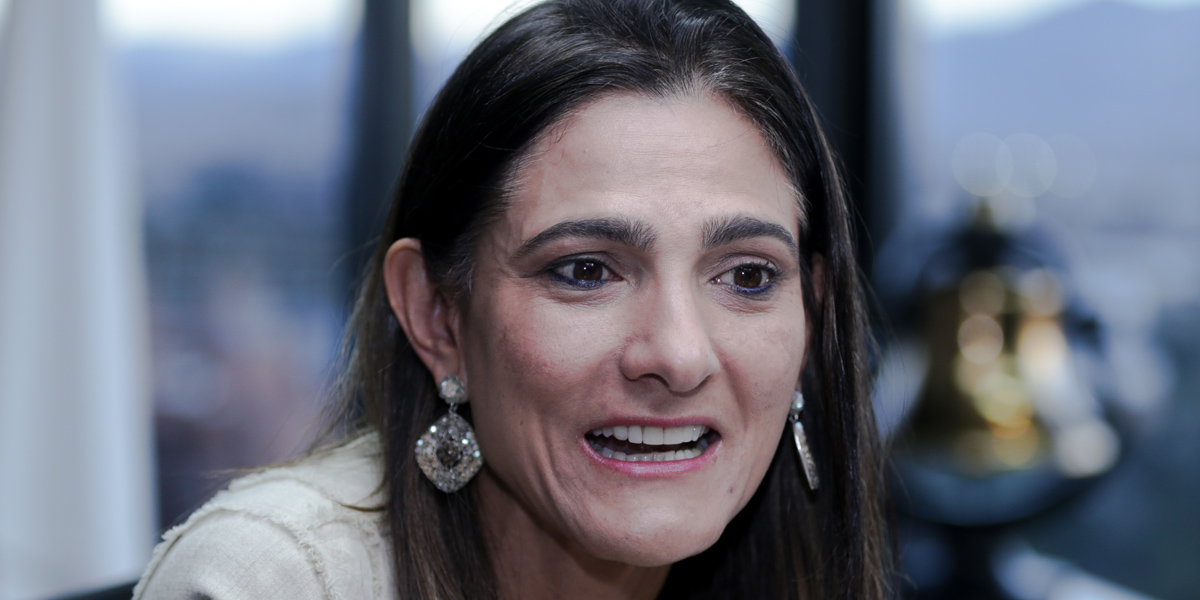 La ministra de Transporte, Ángela María Orozco.