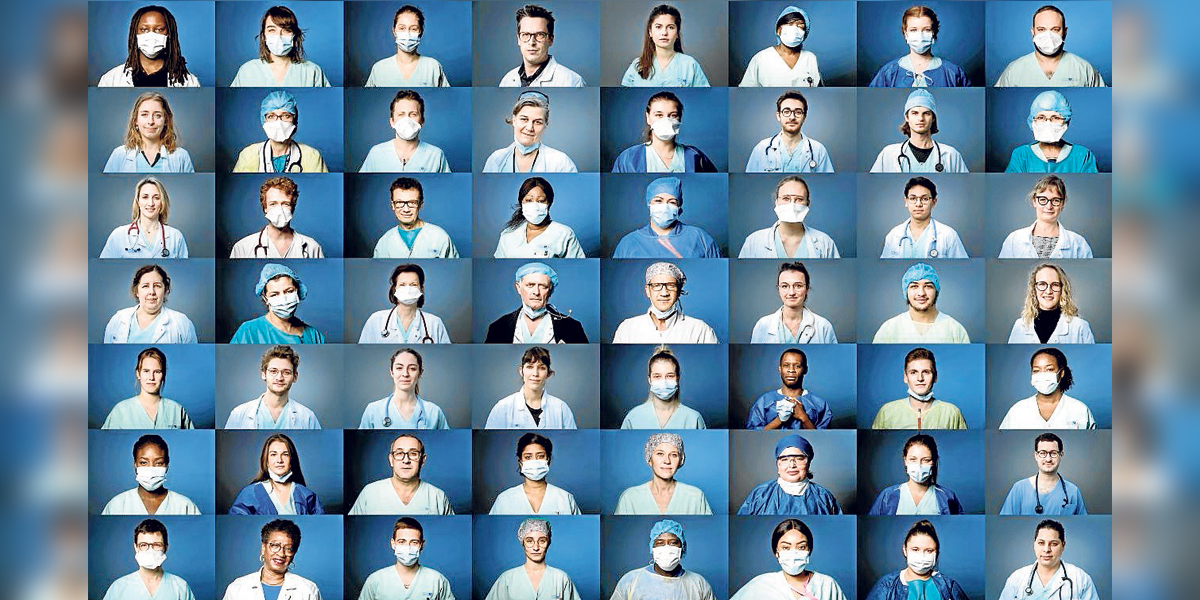 Estas son las caras de los trabajadores de la salud que luchan contra el coronavirus en todo el mundo.  Los profesionales sanitarios contagiados en Italia son al menos 4.824.