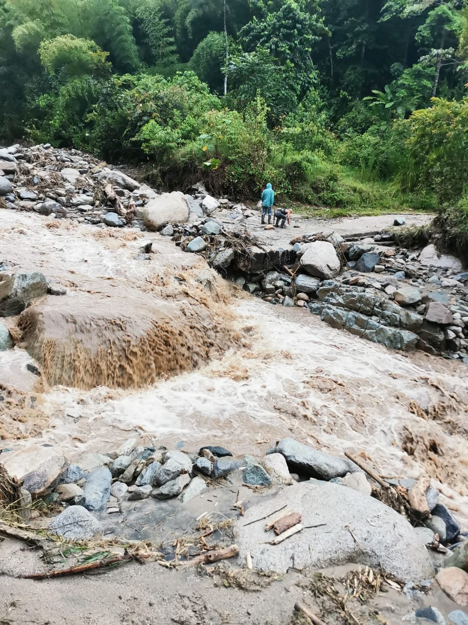  Tomada del Facebook de la Alcaldía de Rioblanco / el nuevo día En el municipio se extendió la calamidad pública ante las fuertes precipitaciones y deslizamientos.