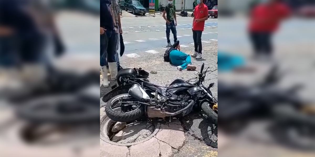 Accidente en moto