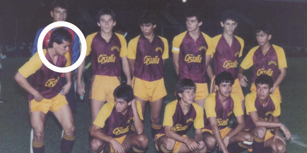‘Chencho’ en la Selección Tolima de fútbol de 1988.