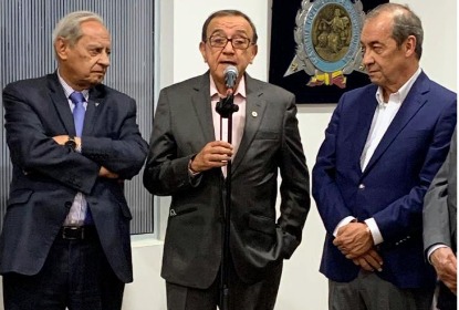 Augusto Trujillo, Luis Ernesto Vargas y Guillermo Pérez, compartieron un grato momento.