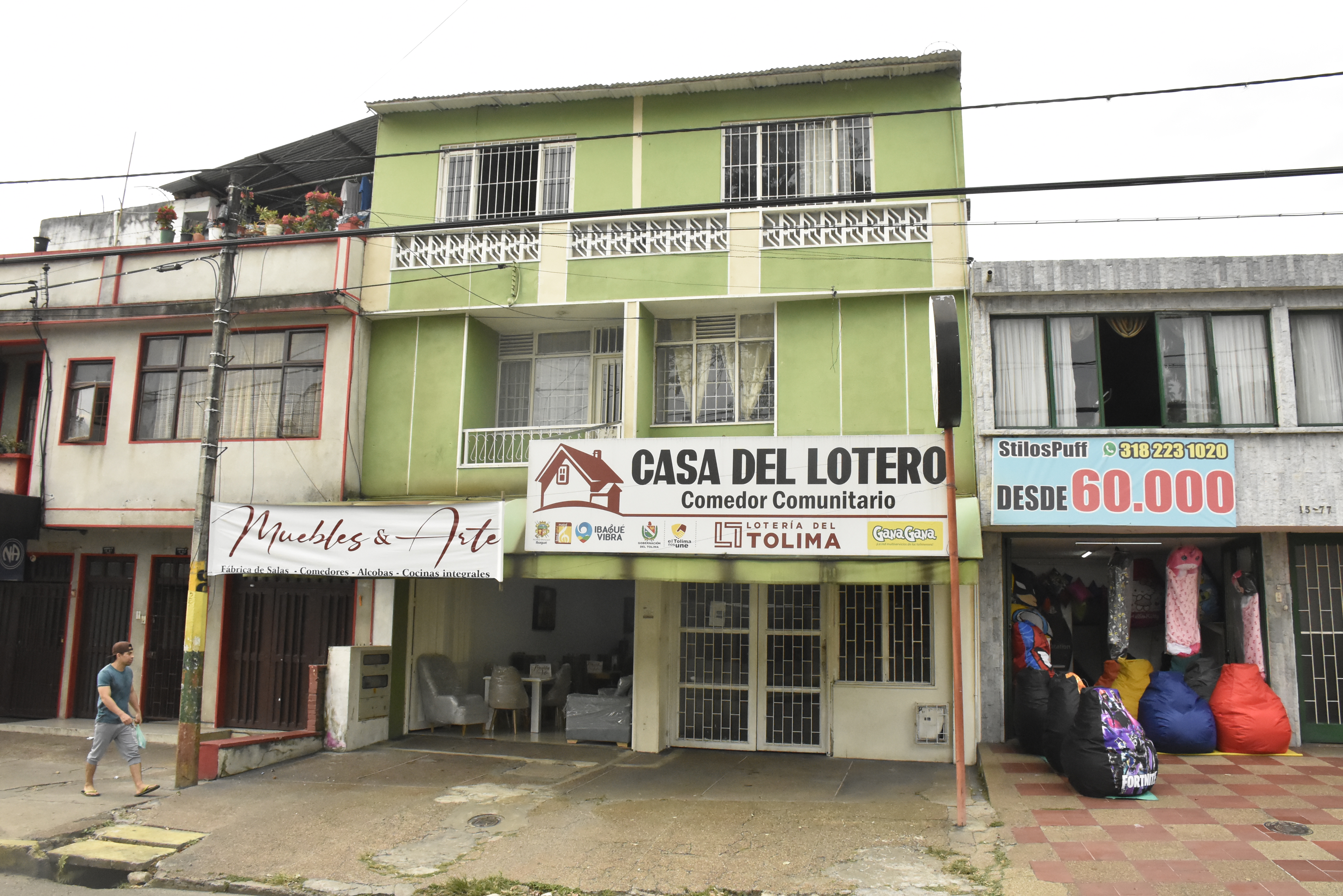 El comedor comunitario ayudaba a 100 loteros que trabajan en el centro de Ibagué.