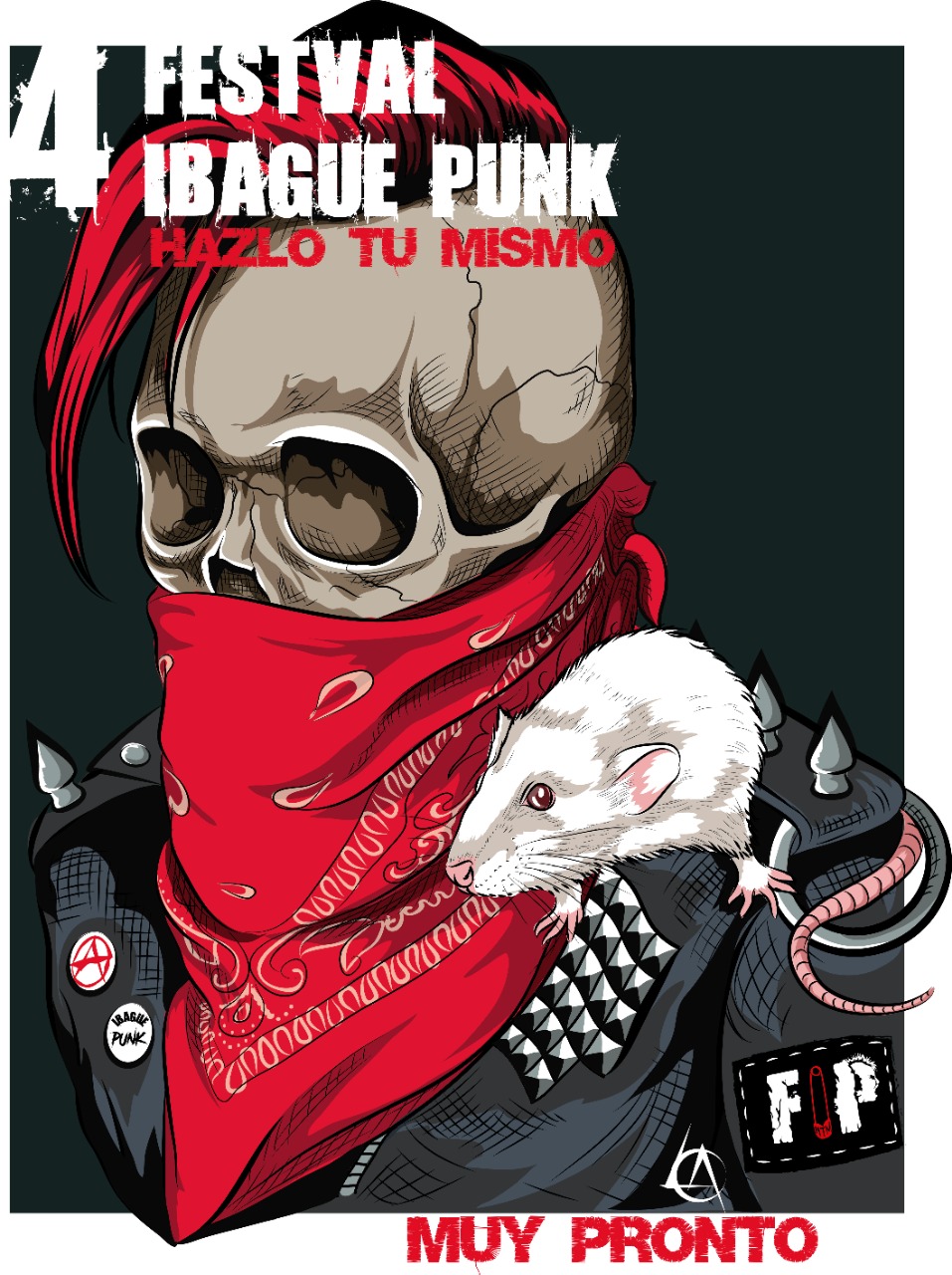 Imagen promocional de la cuarta versión del Festival Ibagué Punk. 