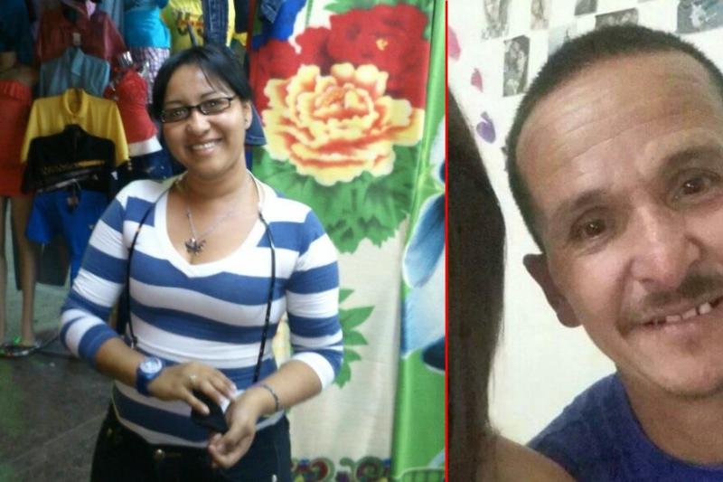 A la izquierda Paola, quien había comprado hace unos años el local y, a la derecha, Harol Ávila, presunto homicida.