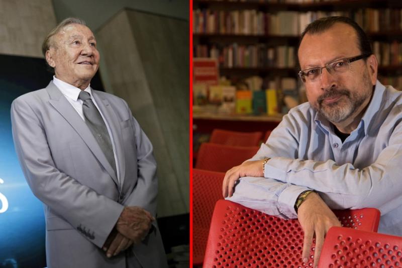  William Ospina, escritor tolimense, y Rodolfo Hernández, candidato a la Presidencia. 