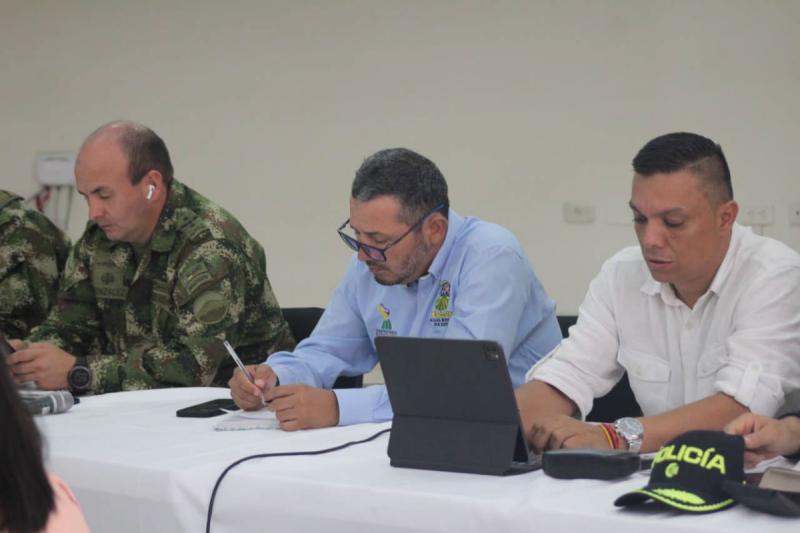 El alcalde Juan Carlos Tamayo y el secretario del Interior del Tolima, Javier Triana