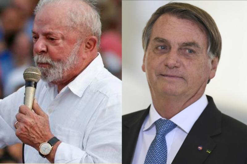 Los candidatos presidenciales brasileños Luiz Inácio Lula da Silva y Jair Bolsonaro. 