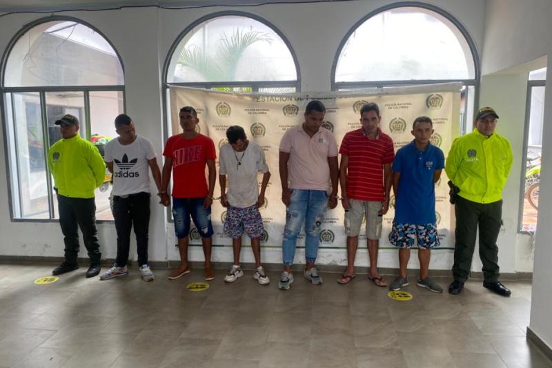 Los seis detenidos fueron enviados a la cárcel del Guamo. 