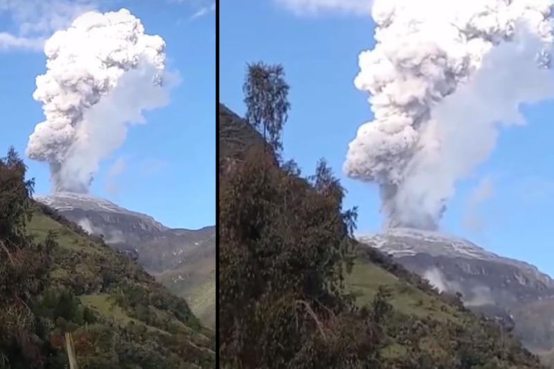Volcán Machín y del Ruiz, registran actividad.