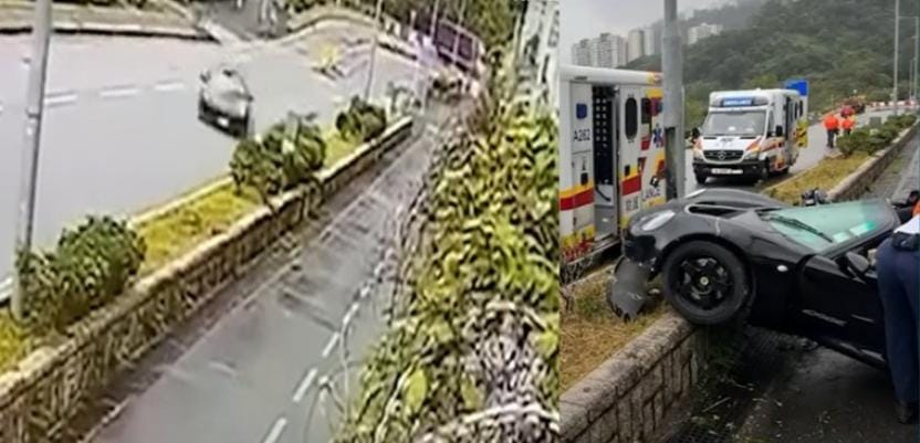Brutal accidente de auto de lujo al chocar contra poste: en video | El  Nuevo Día