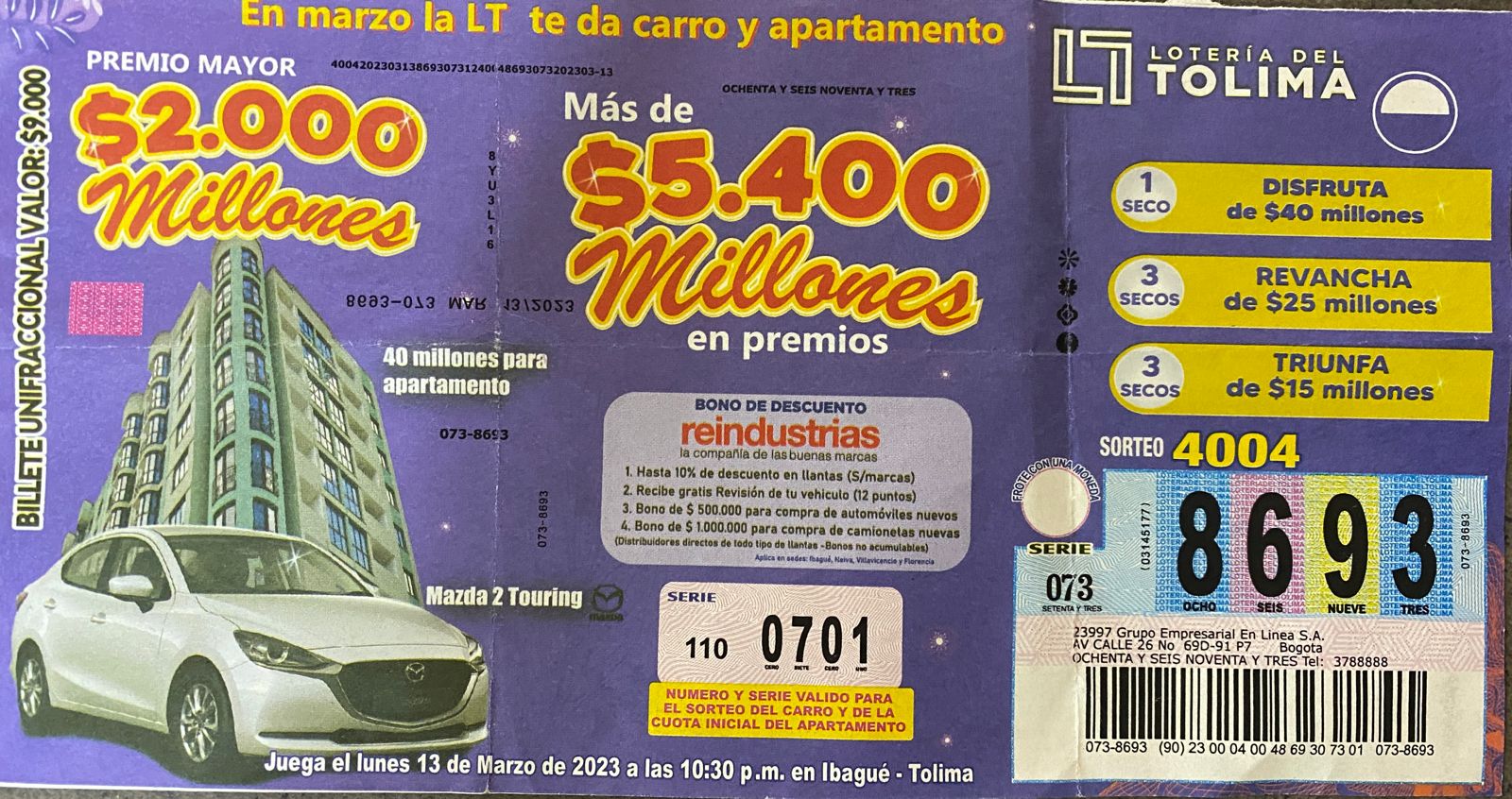 Lotería del Tolima