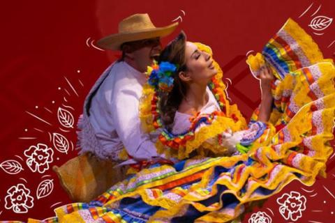  Presentación de la danza tradicional tolimense ‘El sanjuanero’ durante la rueda de prensa que se realizó el pasado jueves, en el Teatro Tolima. 