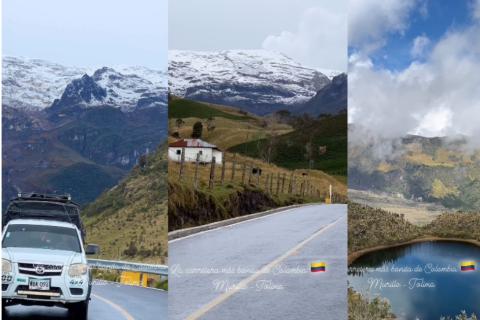 ¡La carretera más hermosa de Colombia está en el Tolima! Montañas, nieve y naturaleza