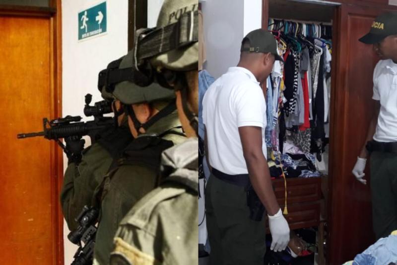 Dos allanamientos efectuados en la comuna Ocho de Ibagué, donde les hallaron armas de fuego