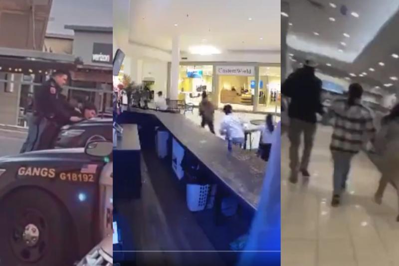 ¡Caos y pánico por balacera en centro comercial! Gente corriendo y policías desesperados