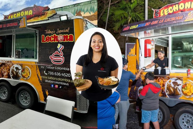 Ibaguereña tiene carrito de lechona en Estados Unidos y vende el plato a 15 dólares