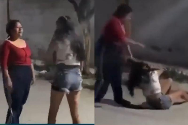 ¡Indignante video! Madre agarró a golpes a su hija, para “enseñarle” a defenderse de matoneo