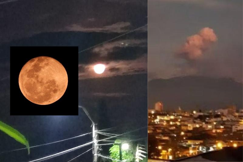 La esplendorosa luna roja que asombró a los tolimenses en Semana Santa, ¿tiene algo que ver con el Ruiz