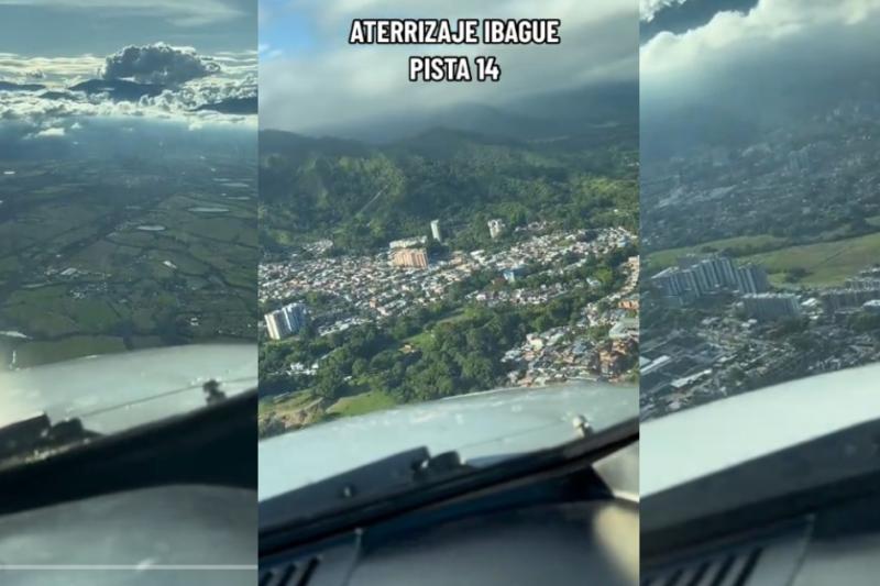 ¡Majestuoso! Piloto comparte espectacular aterrizaje en el aeropuerto Perales de Ibagué