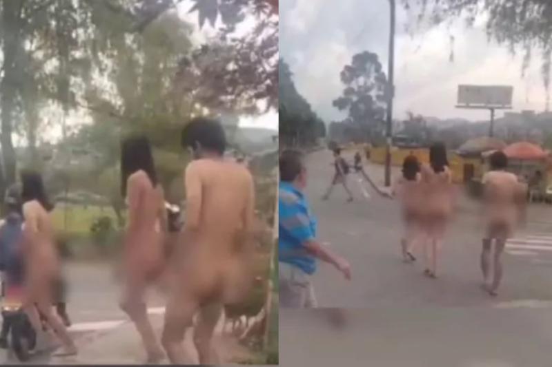 Mujeres desnudas salieron a plena variante y frenaron el tráfico: la escena ha sido rechazada