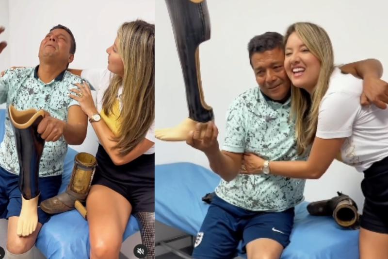 Daniela Álvarez le cambió la vida a un taxista que usaba una pata de palo: el video conmueve